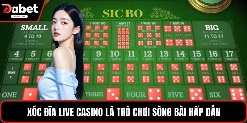 Xóc Đĩa Live Casino là trò chơi sòng bài hấp dẫn